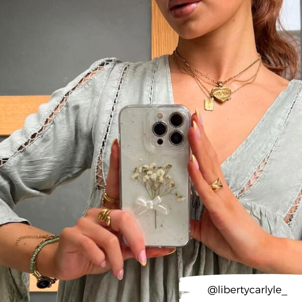 Dried Flowers Clear Phone Case