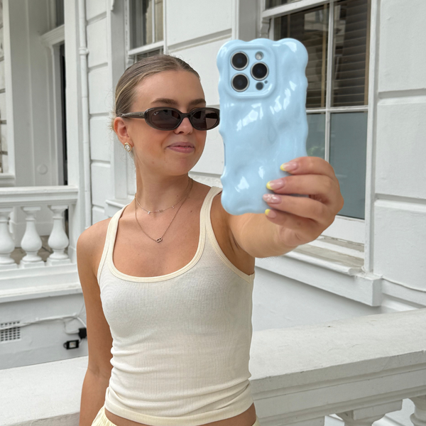 3D Bubble Phone Case - Ice Blue