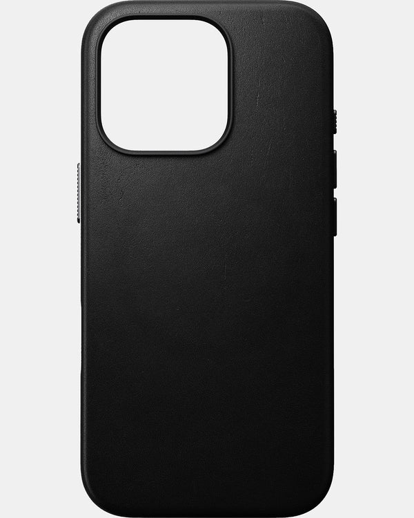 Nomad Traditional Leather Phone Case for iPhone 16 Pro Max (Black)