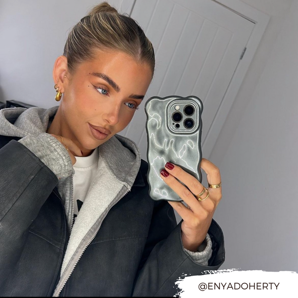 3D Pearl Phone Case - Grey