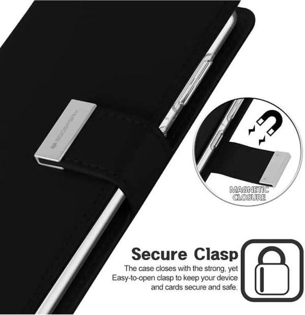 Goospery Rich Diary Case for iPhone 13 Pro - Brown/Black