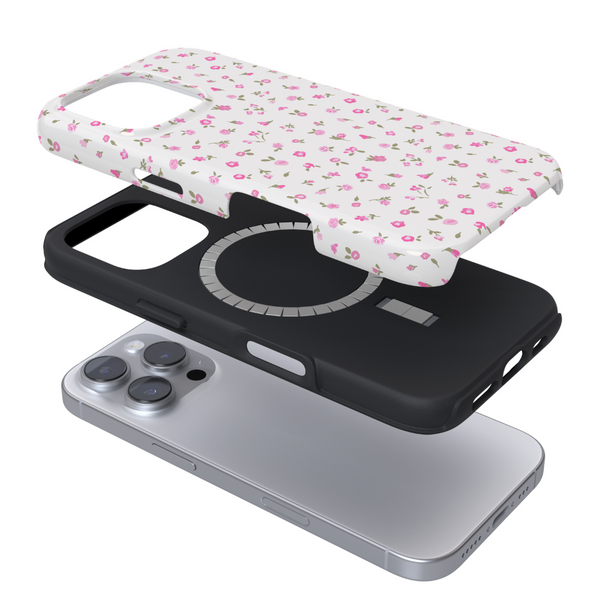 Tough MagSafe Phone Case - Pink Watercolour Flowers