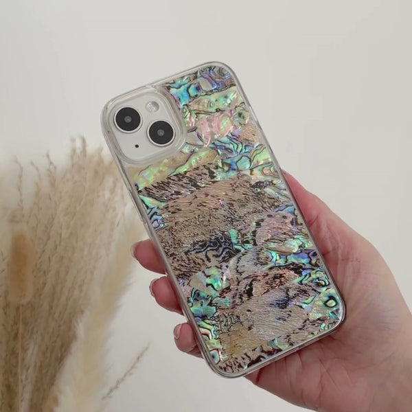 Real Natural Shell Phone Case - Black