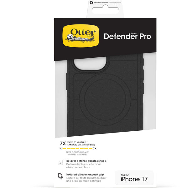 Otterbox Defender Pro MagSafe Case & Cam Control for iPhone 17 (Black)