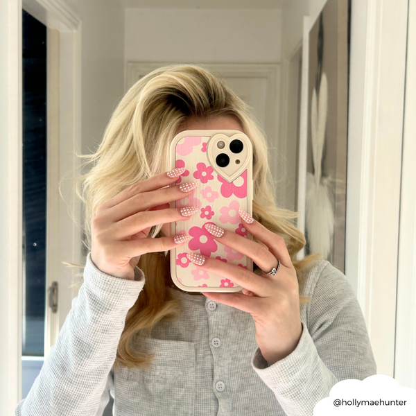 Flower Power Ribbed Heart Camera Phone Case