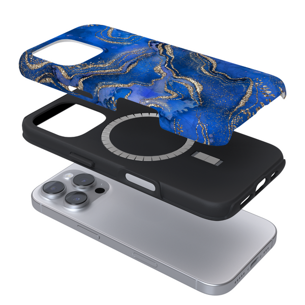 Tough MagSafe Phone Case - Royal Blue Crystal Agate