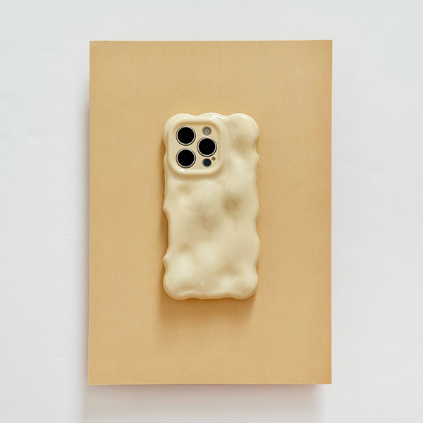 3D Bubble Phone Case - Butter Yellow