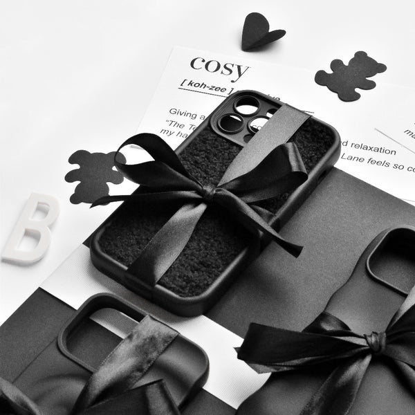 Cosy Teddy Phone Case - Black
