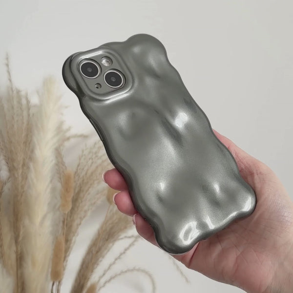 3D Pearl Phone Case - Grey