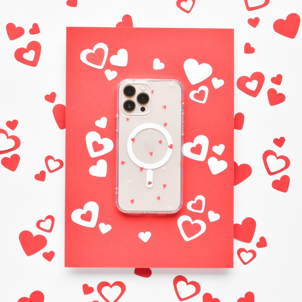 Clear MagSafe Phone Case - Cute Hearts