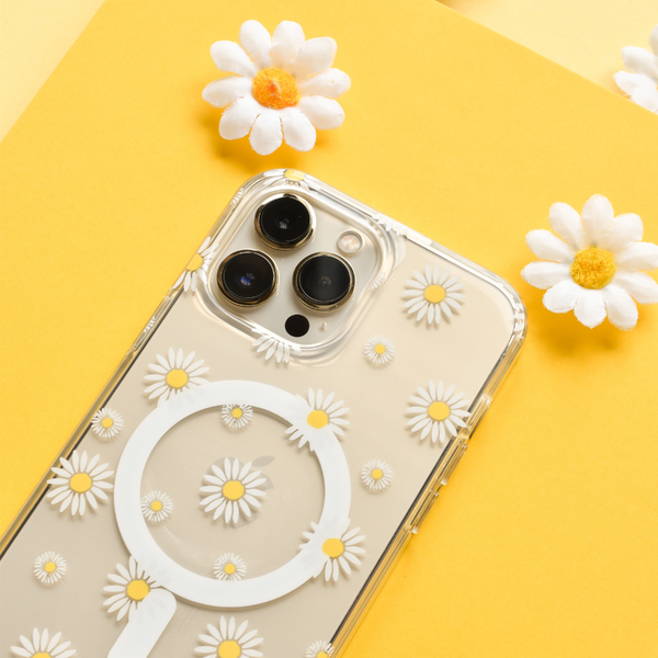 Clear MagSafe Phone Case - Daisy
