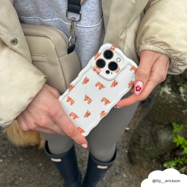 Wavy Phone Case - Highland Cow
