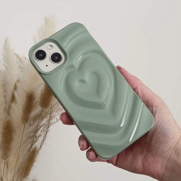 Melting Heart Phone Case - Sage