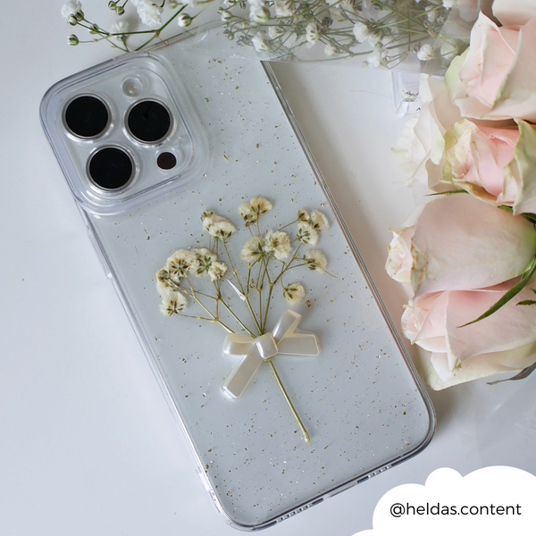Dried Flowers Clear Phone Case