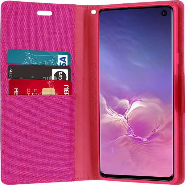 Goospery Canvas Diary For Galaxy A21S - Black