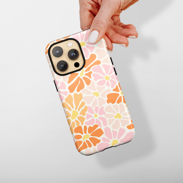 Tough MagSafe Phone Case - Peachy Flowers