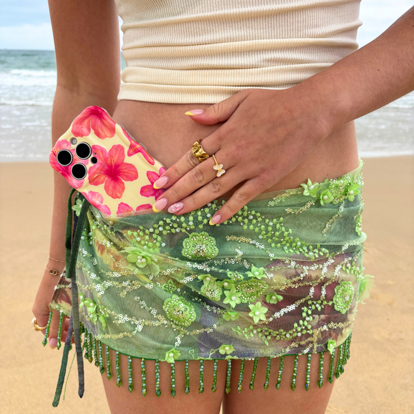 Wavy Phone Case - Island Girl Butter Yellow Hibiscus