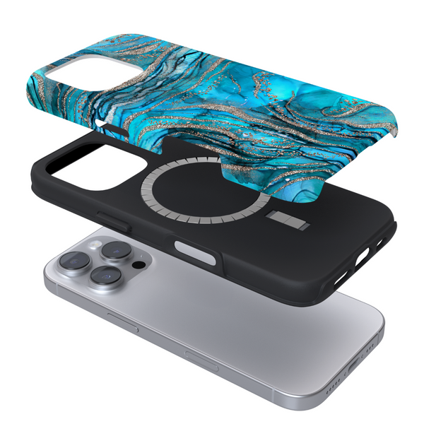 Tough MagSafe Phone Case - Turquoise Crystal Agate