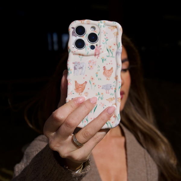 Wavy Phone Case - Farmyard Friends