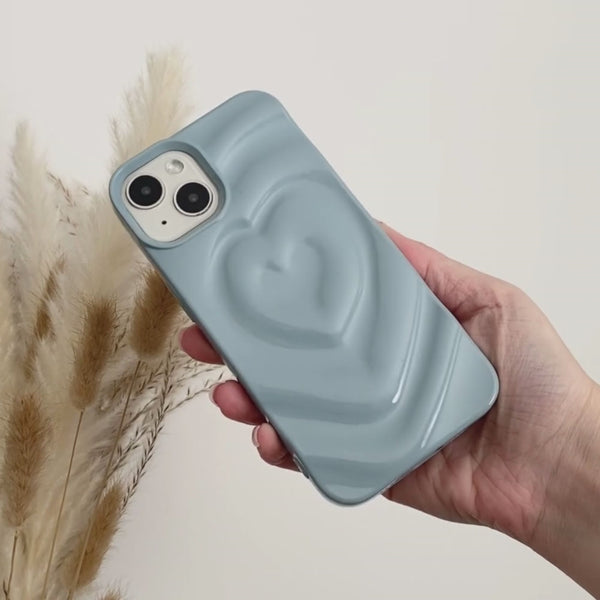 Melting Heart Phone Case - Baby Blue