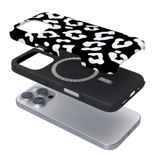 Tough MagSafe Phone Case - Black Leopard