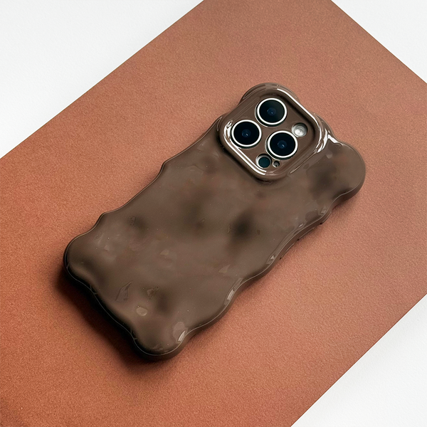 3D Bubble Phone Case - Chocolate