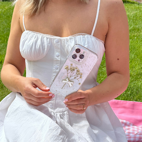 Dried Flowers Clear Phone Case