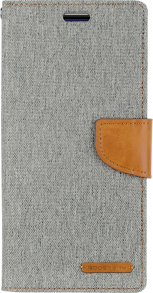 Goospery Canvas Diary For Galaxy A22 5G - grey