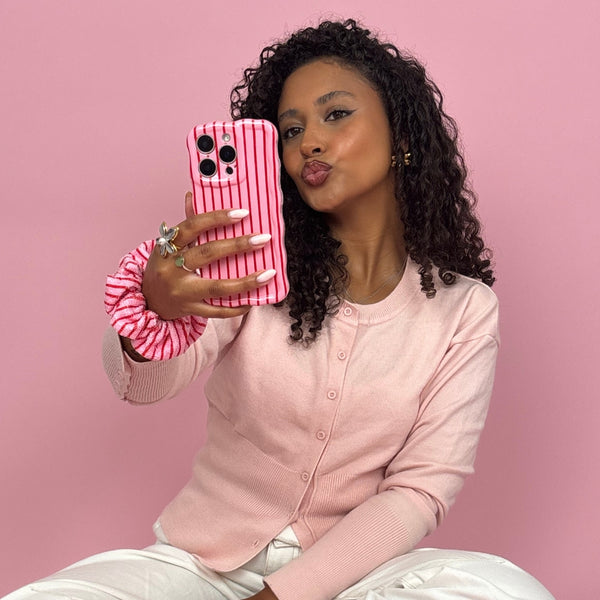 Wavy Phone Case - Cherry Stripe