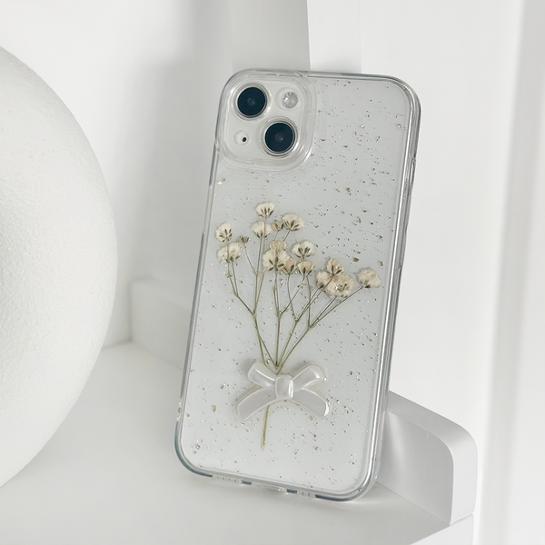 Dried Flowers Clear Phone Case