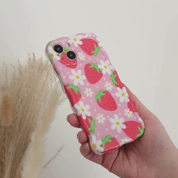 Wavy Phone Case - Berry Cute Strawberry