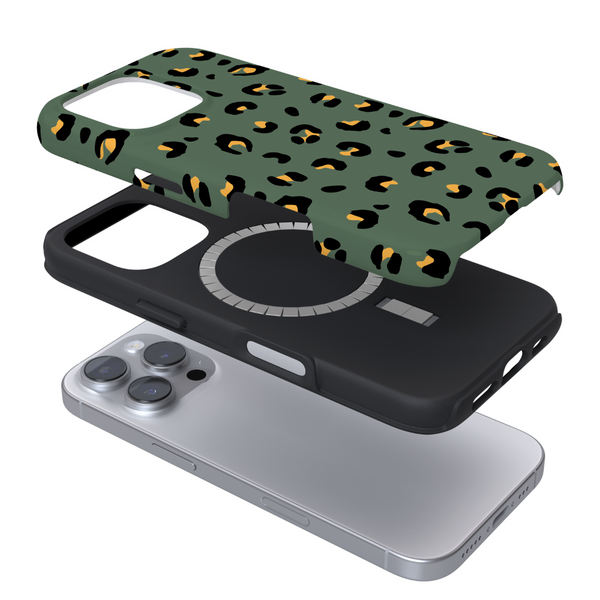 Tough MagSafe Phone Case - Khaki Leopard