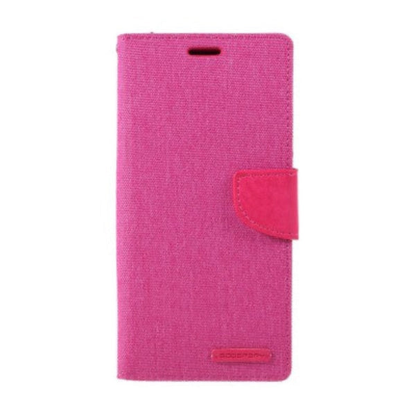 Goospery Canvas Diary case for iPhone 14 Plus - Pink