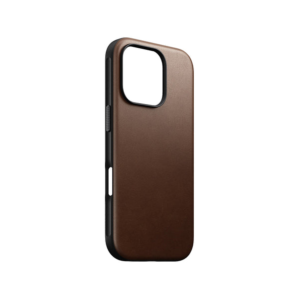 NOMAD Leather Phone Case for iPhone 16 Pro (Brown)
