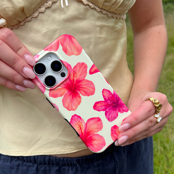 Tough Phone Case - Island Girl Butter Yellow Hibiscus
