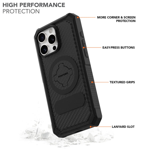 Rokform Rugged Case for iPhone 16 Pro Max (Black)