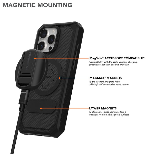 Rokform Rugged Case for iPhone 16 Pro Max (Black)