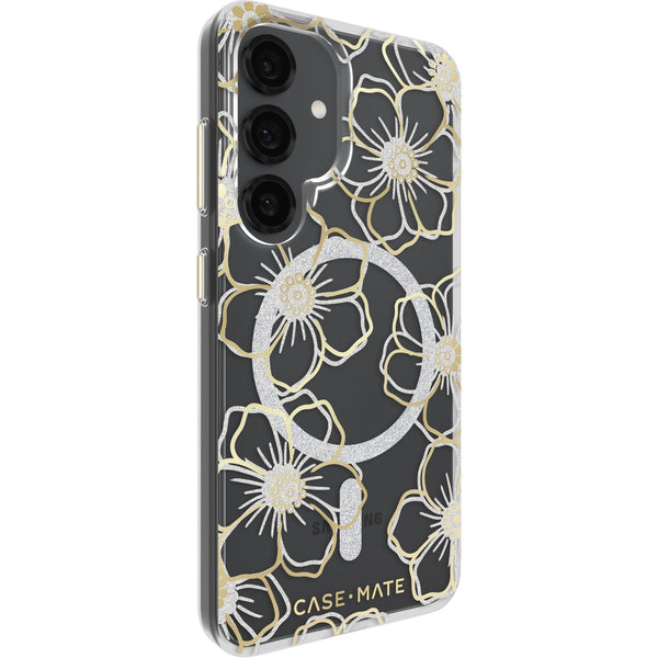 Case-Mate Floral Gems Case for Galaxy S25 (Gold)
