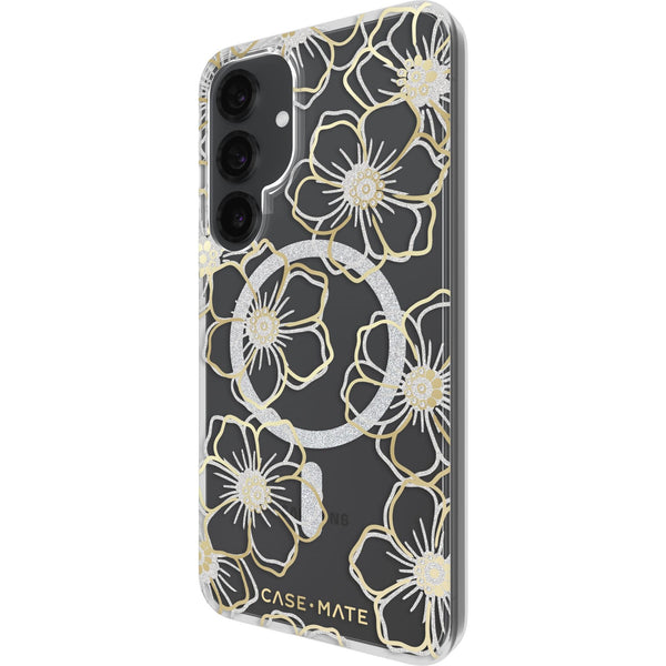 Case-Mate Floral Gems Case for Galaxy S25+ (Gold)