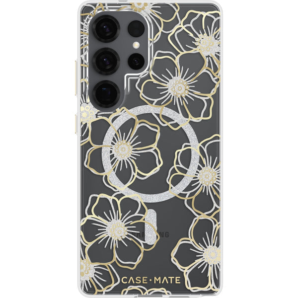 Case-Mate Floral Gems Case for Galaxy S25 Ultra (Gold)
