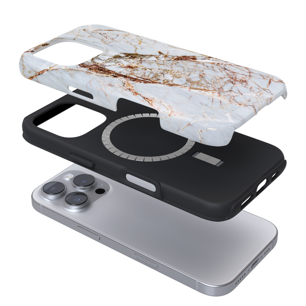 Tough MagSafe Phone Case - Rose Gold Marble