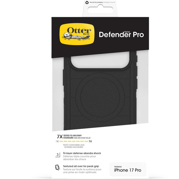 Otterbox Defender Pro MagSafe Case & Cam Control for iPhone 17 Pro (Black)