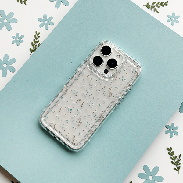 Clear Phone Case - Blooming Blues