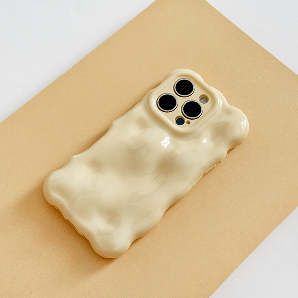 3D Bubble Phone Case - Butter Yellow
