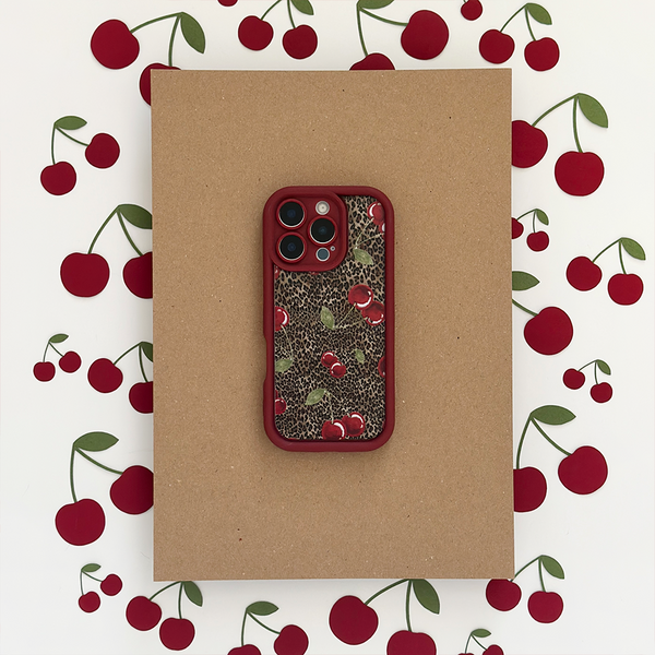 Leopard Cherries Phone Case