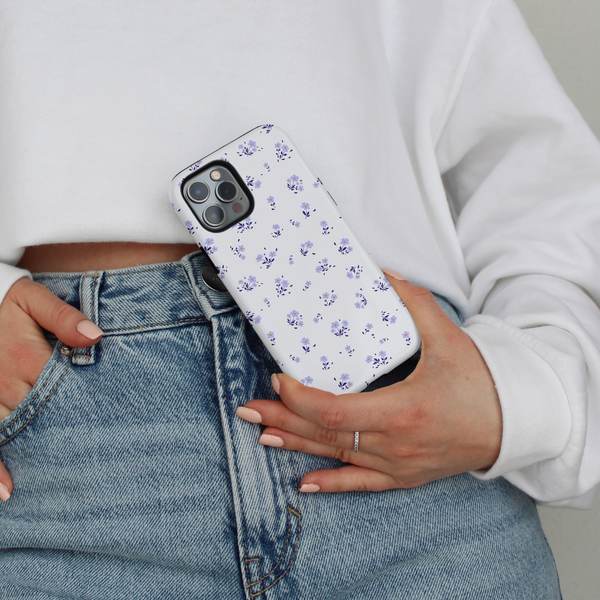 Tough Phone Case - Ditsy Floral Periwinkle