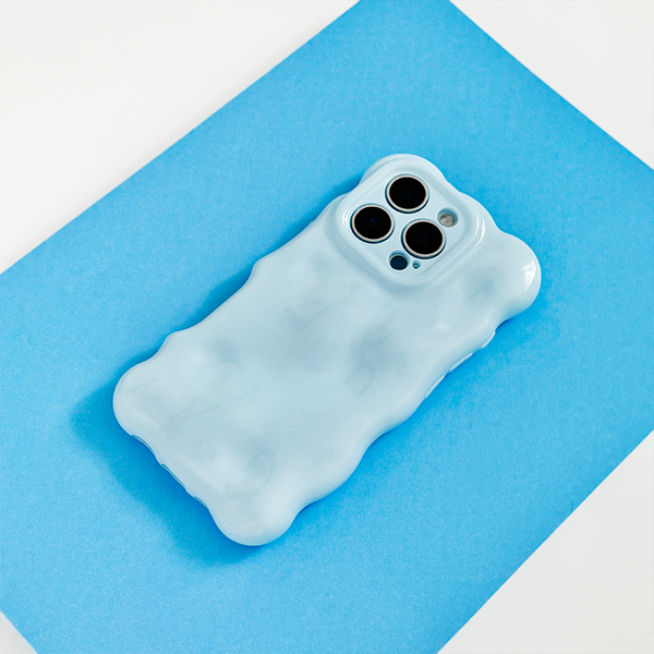 3D Bubble Phone Case - Ice Blue