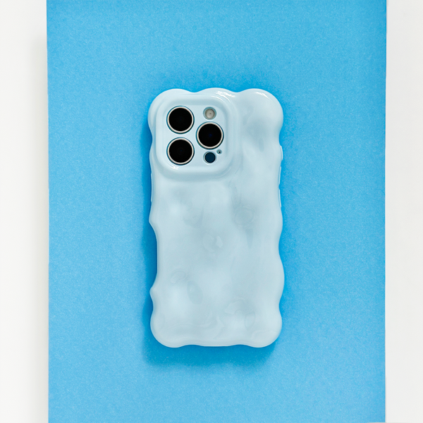 3D Bubble Phone Case - Ice Blue