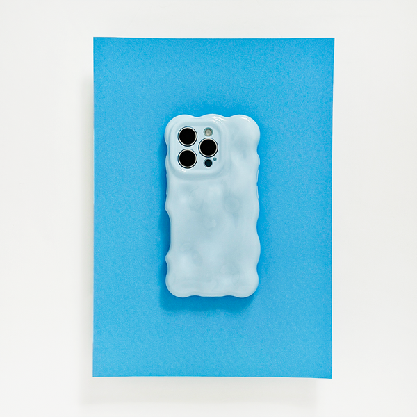 3D Bubble Phone Case - Ice Blue