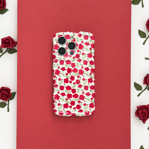 Wavy Phone Case - Buy Me Roses Crimson